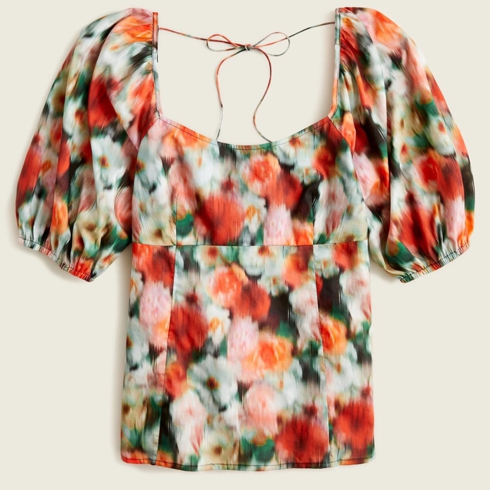 J. Crew Square Neck Top Liberty Hazy Days Fabric Size 6